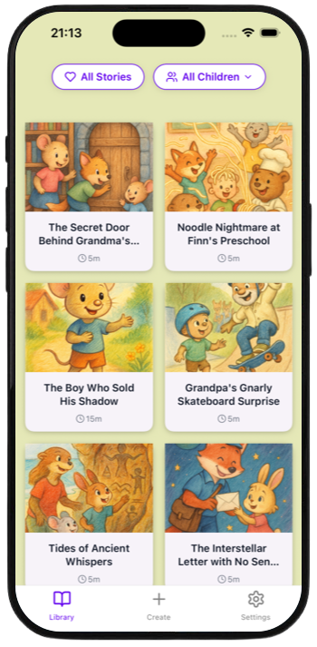 Fidgie Stories Library